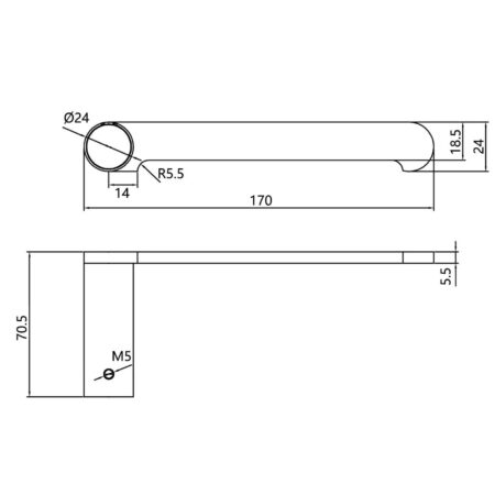 Rushy Black & Chrome Toilet Paper Holder
