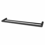 Rushy Black Double Towel Rail 800mm