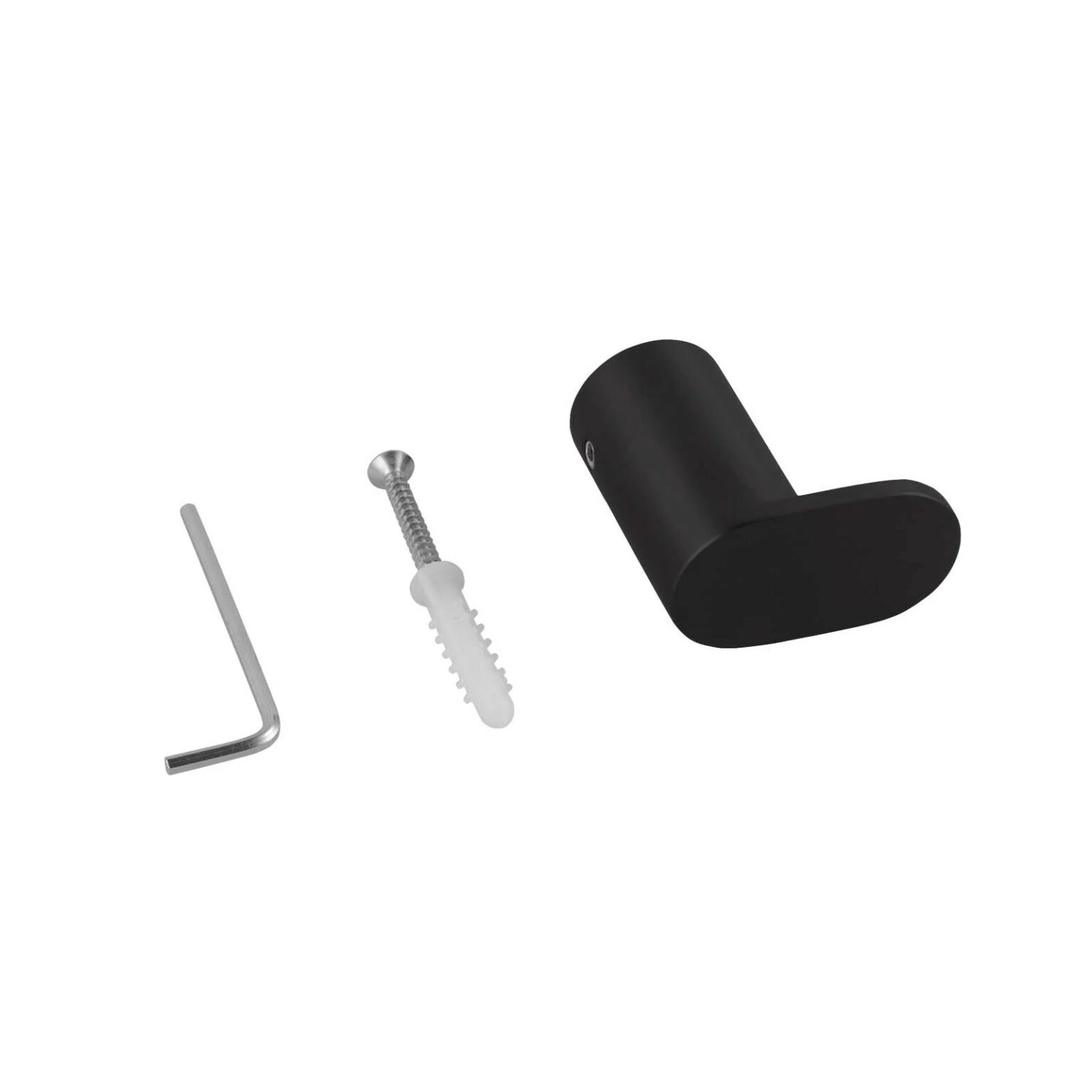 Rushy Contemporary Black Round Robe Hook for Your Bathroom