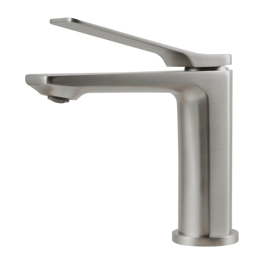 Rushy Brushed Nickel Short Basin Mixer