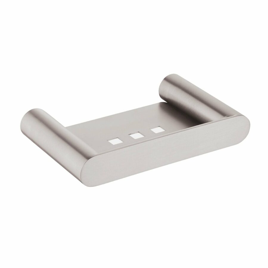 Rushy Brushed Nickel Soap Dish Holder