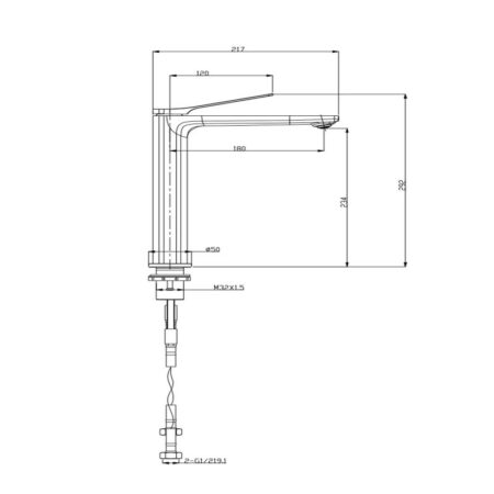Rushy Chrome Tall Basin Mixer
