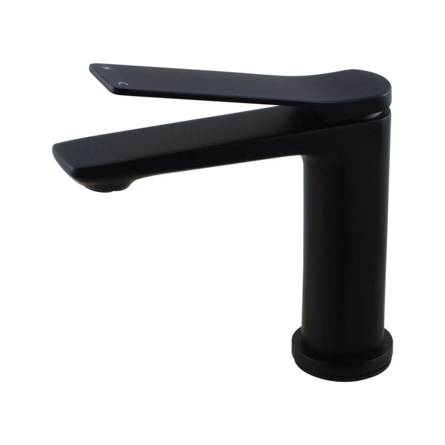 Rushy Black Short Basin Mixer