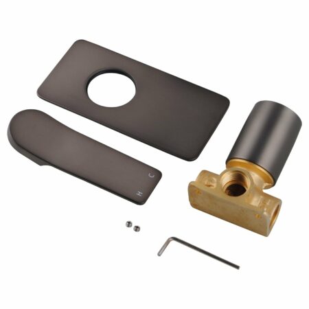Rushy Square Brushed Gun Metal Grey Built-In Shower Mixer(Brass) Color Up