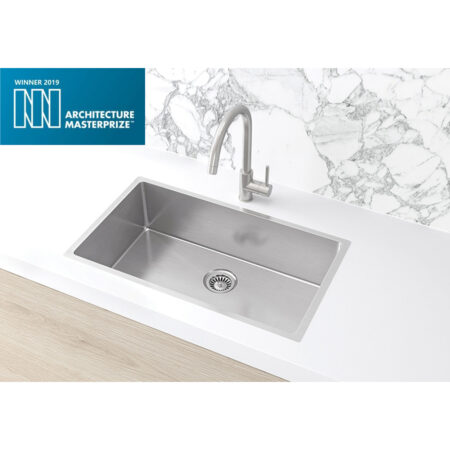 Kitchen Sink - Single Bowl 760 x 440 - Brushed Nickel