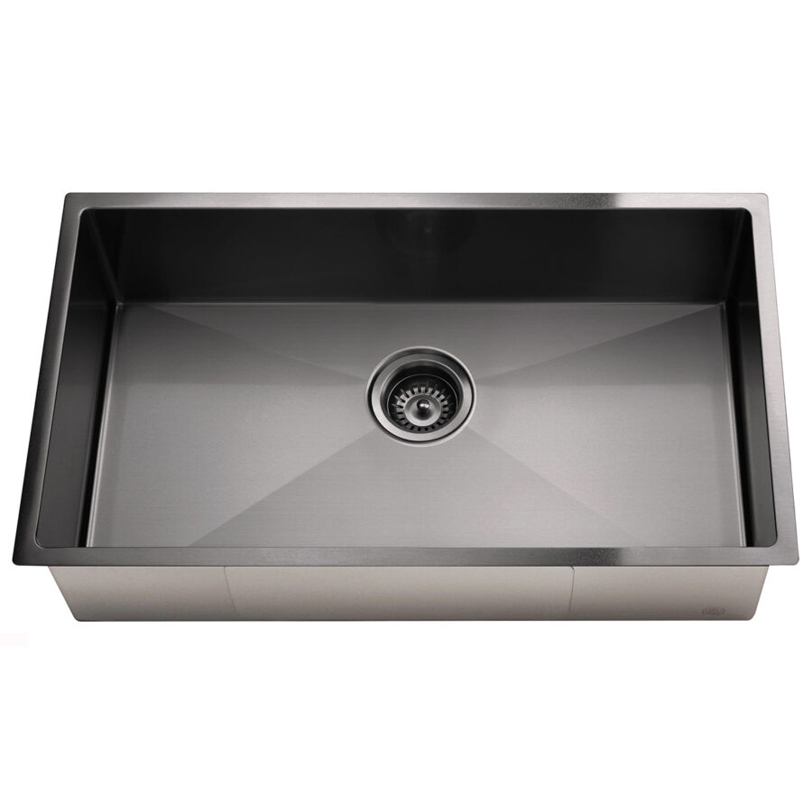Kitchen Sink - Single Bowl 760 x 440 - Gunmetal Black
