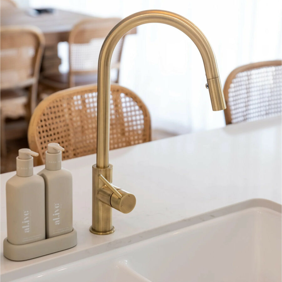 Piccola Out Kitchen Mixer Tap - PVD Tiger Bronze