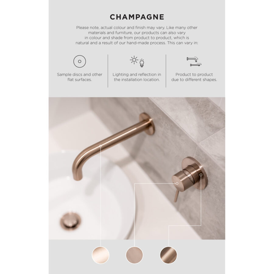 Meir Piccola Tall Basin Mixer Tap with 130mm Spout - Champagne