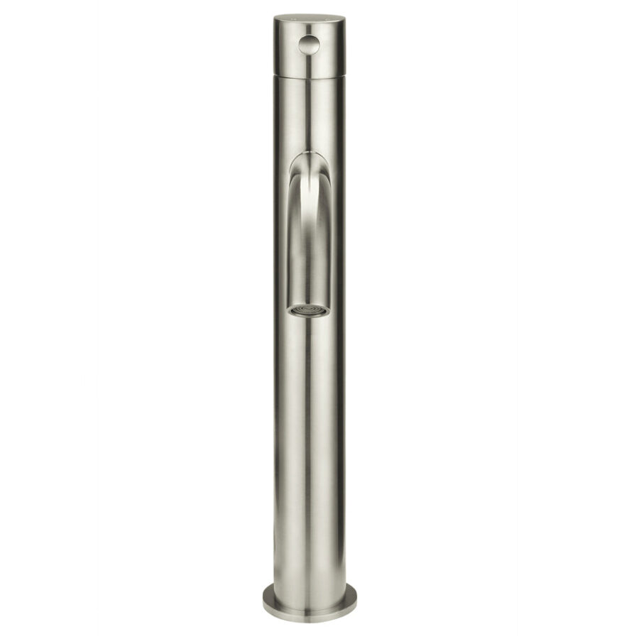 Piccola Tall Basin Mixer Tap with 130mm Spout - PVD Brushed Nickel