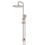 Round Combination Shower Rail 300mm Rose, Three Function Hand Shower - Champagne