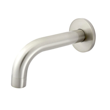 Round Curved Spout 130mm - PVD Brushed Nickel