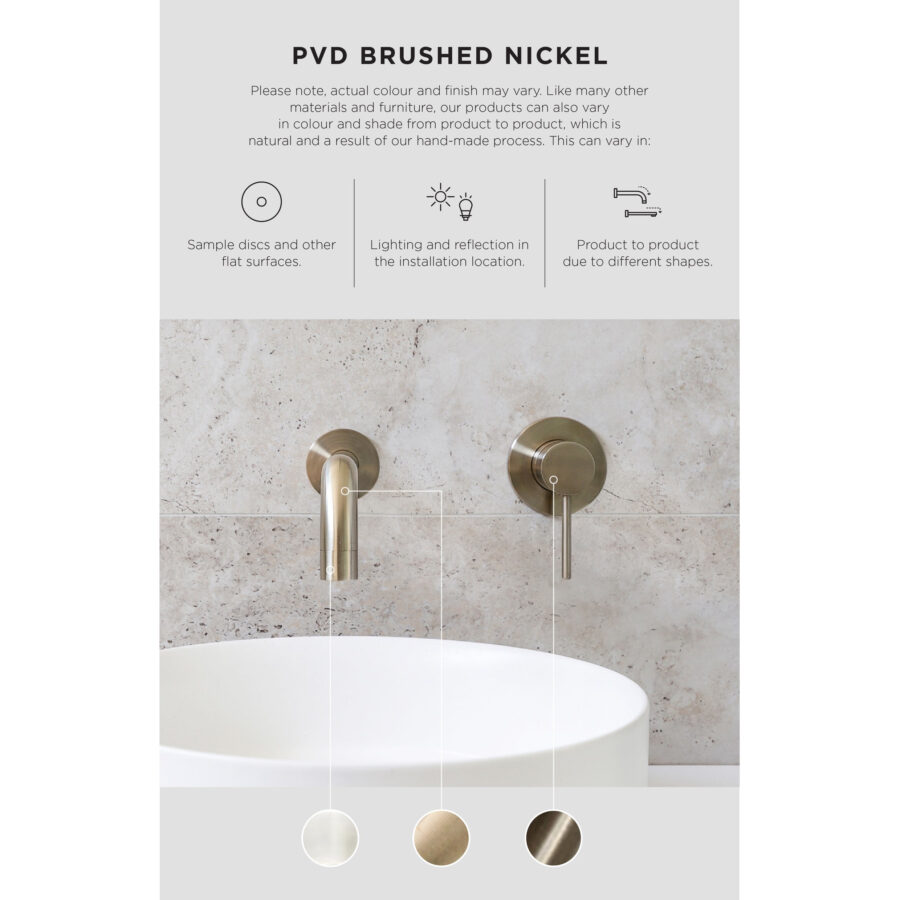 Round Hand Shower on Swivel Bracket - PVD Brushed Nickel