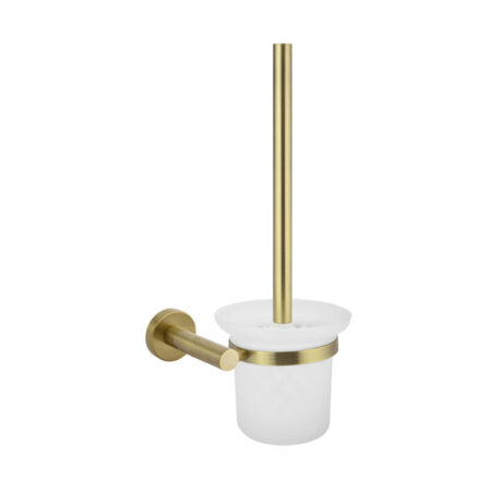 Round Toilet Brush & Holder - PVD Tiger Bronze