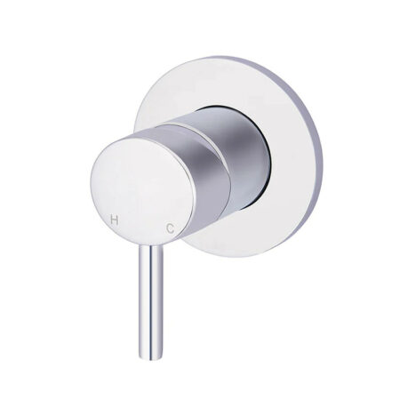 Round Wall Mixer Short Pin-Lever - Polished Chrome