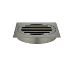 Square Floor Grate Shower Drain 100mm outlet - PVD Shadow