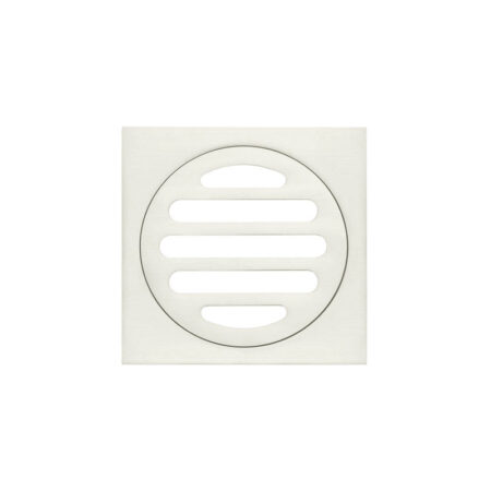 Square Floor Grate Shower Drain 80mm outlet - PVD Brushed Nickel