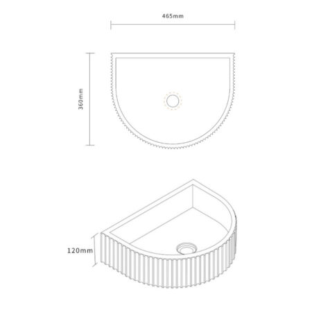 Counter Top Concrete Basin 4653
