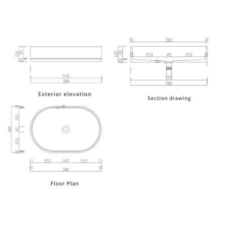 Counter Top Concrete Basin ty